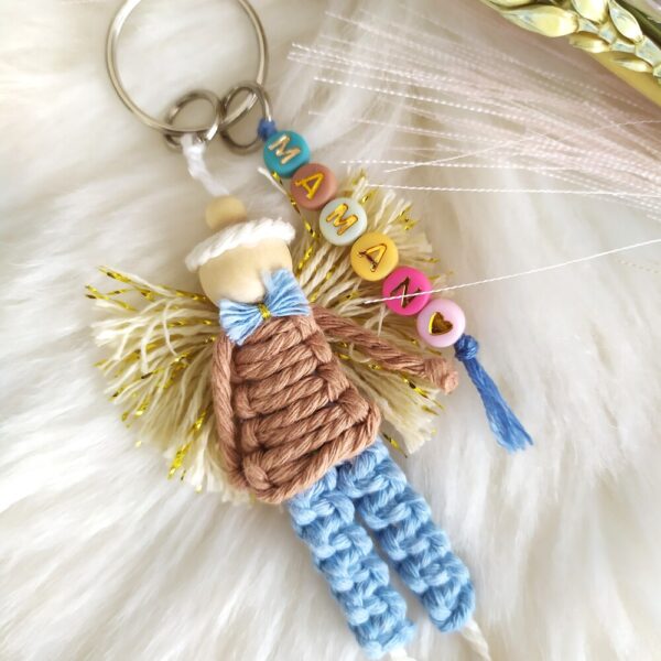 ange gardien pour la fête des mères en format porte-clés