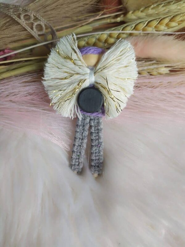 Magnet Ange Mauve/Gris – Image 2